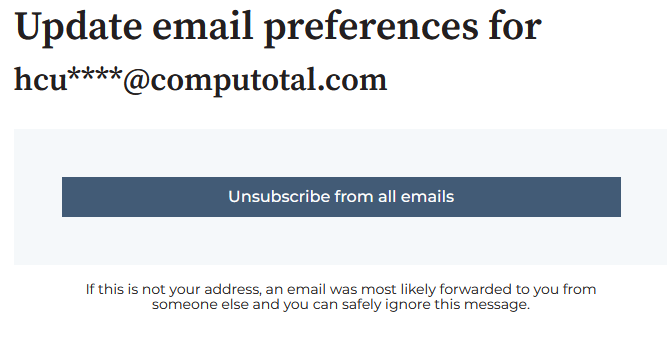 Unsubscribe